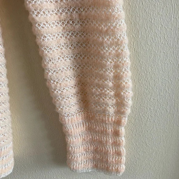 Free People Cream V-Neck Chunky Knit Sweater - Picture 6 of 6